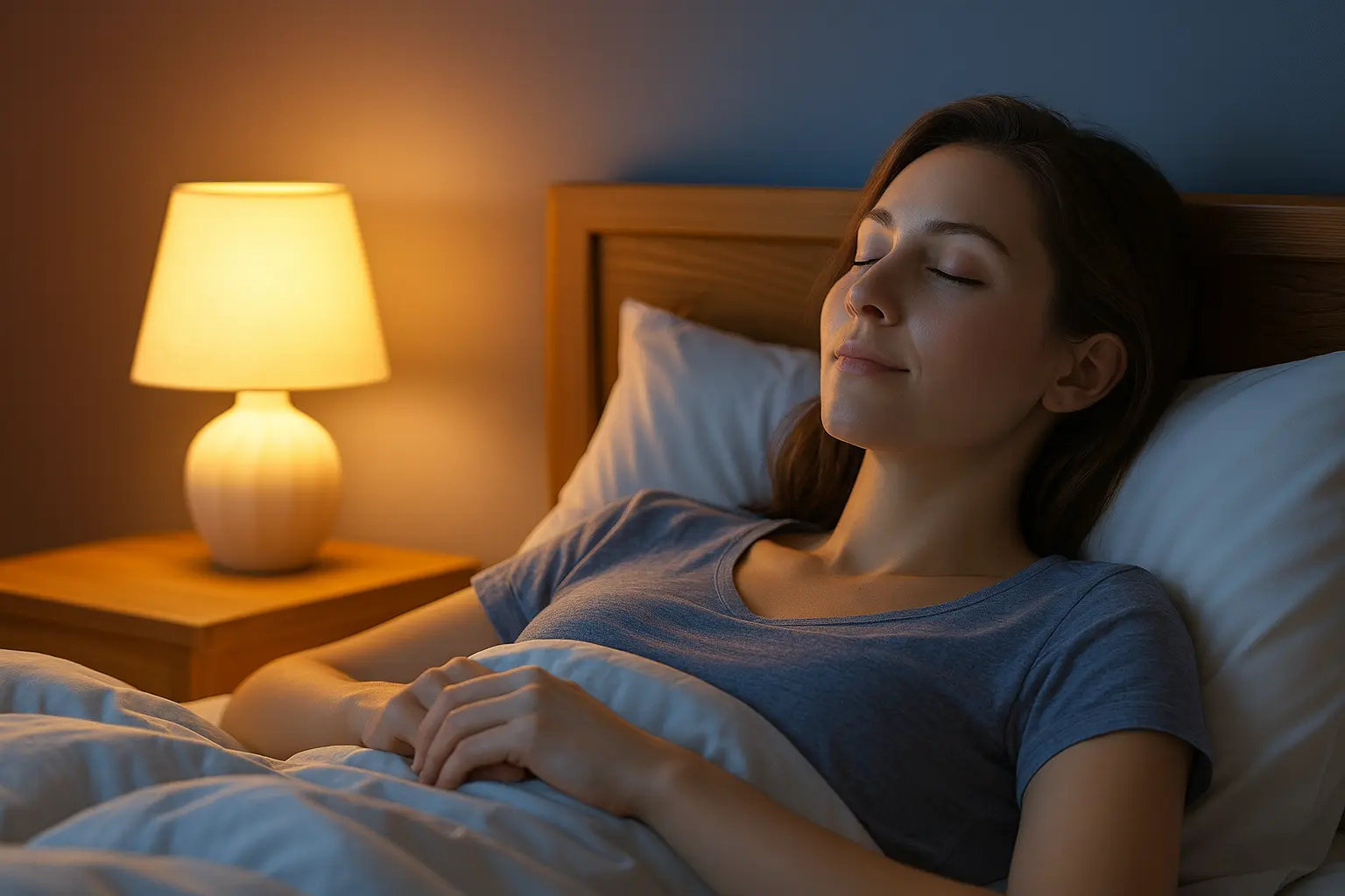 Persoană relaxându-se pentru a adormi