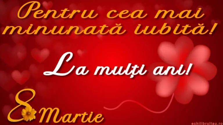 Felicitare de 8 Martie cu flori