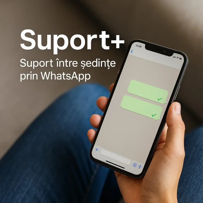 Suport între ședințe prin WhatsApp